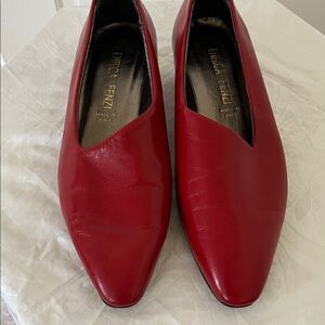Erica Fenzi Women's Red Leather Flats